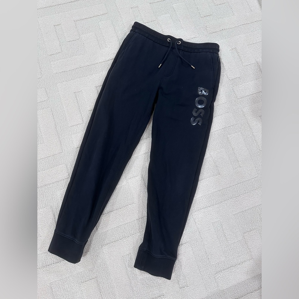 BOSS Men's Dark Joggers with Logo